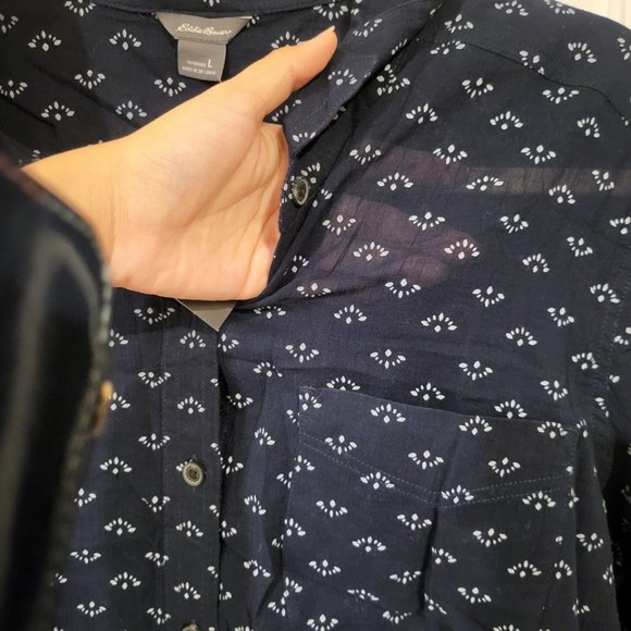 NEW WITH TAGS Elegant Pattern Blouse - EDDIE BAUER Size L - Picture 6 of 7